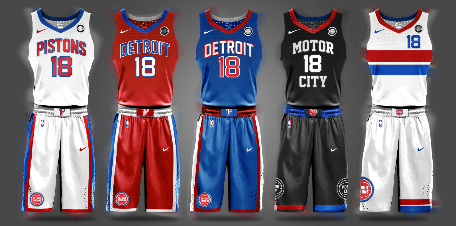 Detroit Pistons Uniforms