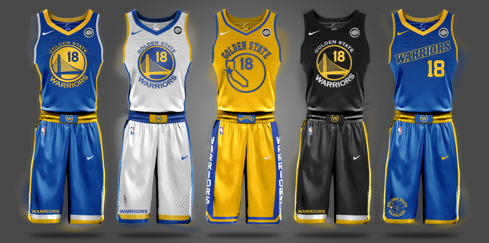 Golden State Warriors Nike Uniforms