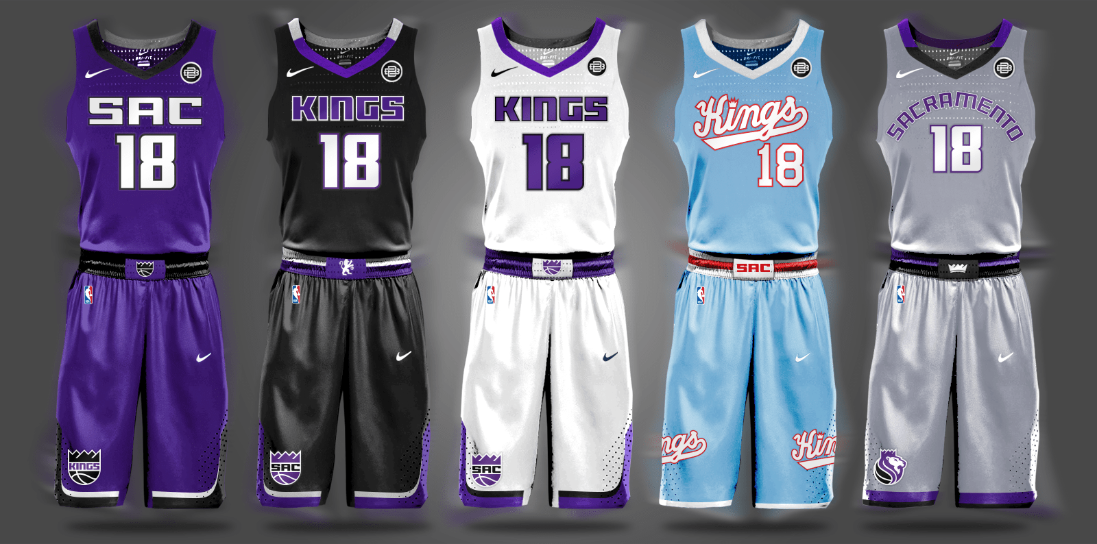 Sac Kings Uniforms