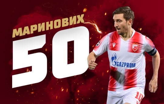 JUBILEJ ZA KAPITENA Marin odigrao 50. utakmicu za Crvenu zvezdu!