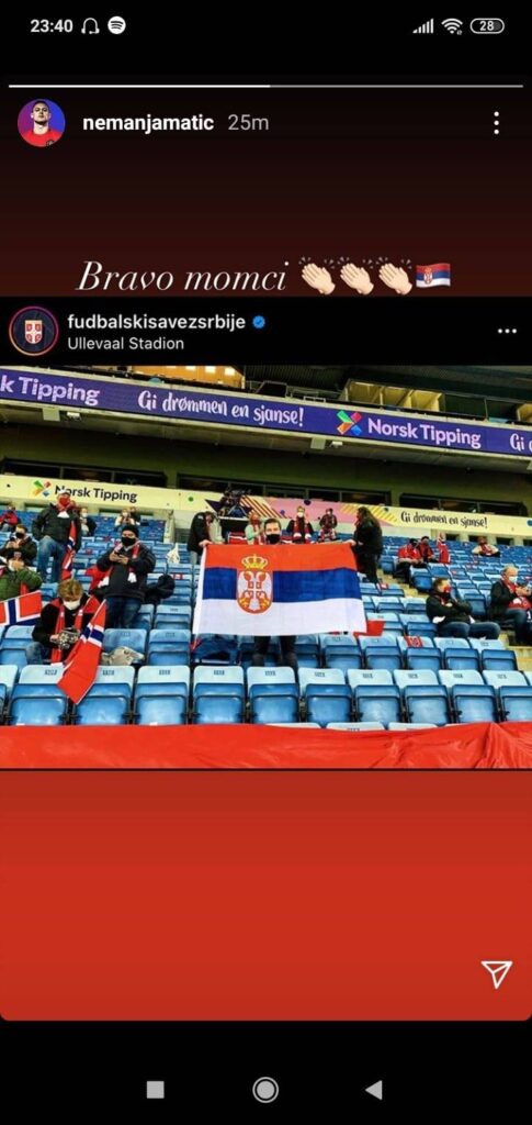 U DVE REČI: Matić čestitao orlovima veliki uspeh (FOTO) 1 nemanja matic