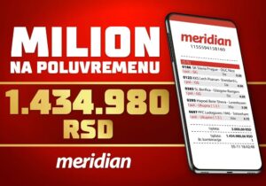 NOVI MERIDIANOV MILIONER! Kladioničar se obogatio za jedno poluvreme Lige Evrope! (FOTO) 1 Meridian je svedočio stvaranju novog milionera (Foto: Meridian)