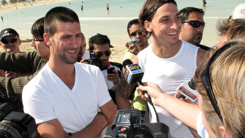 Ah, tugo, tugo: Đoković pokušao da se pridruži Zlatanu, ali je promašio pesmu i sve nasmejao! (FOTO)