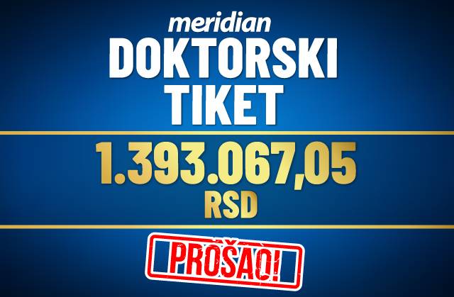 Tiket bomba u ponoć - skinuo kvotu 44 i 4.000 EVRA!