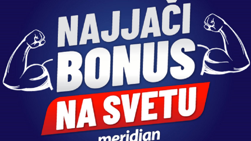 PRIDRUŽI SE NAJBOLJEM TIMU – Meridian ti donosi najveći bonus dobrodošlice na svetu!