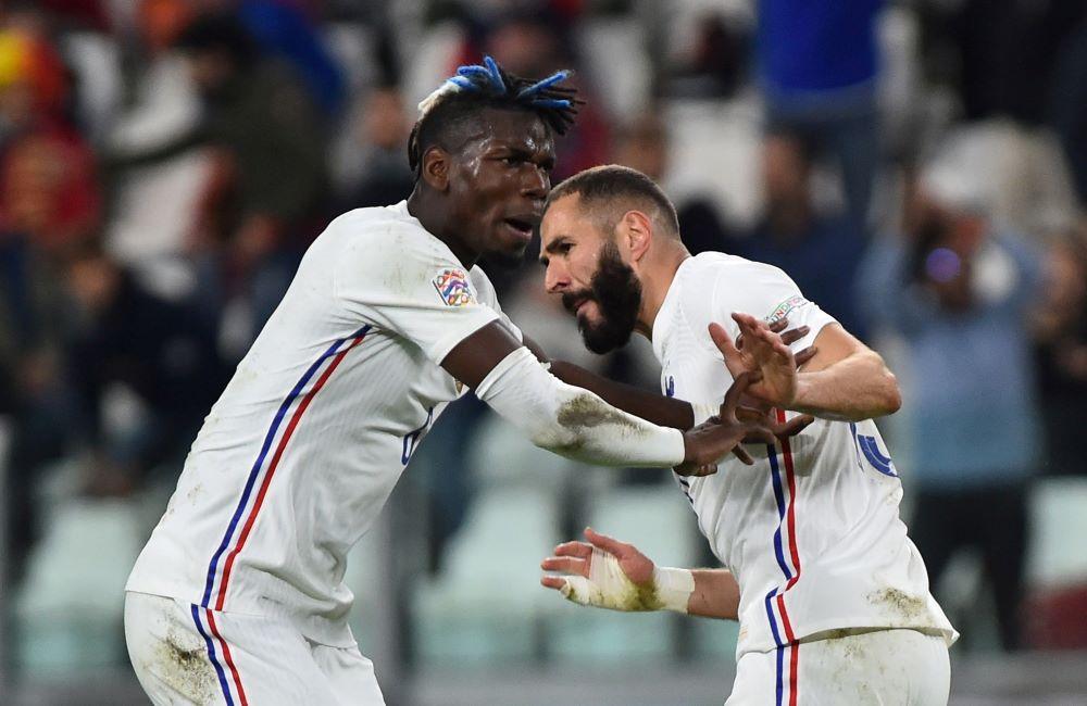 karim benzema-pol pogba-francuska-spanija-liga nacija-rezultat-golovi