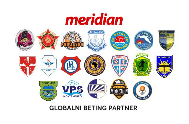 EKSKLUZIVNI BETING PARTNER BEZ GRANICA - Meridian podržava sportske klubove širom sveta