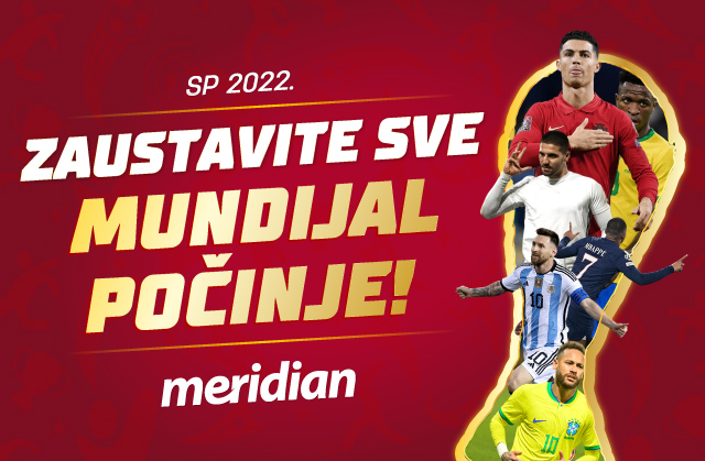 3,2,1… POČINJE MUNDIJAL! Iskoristi NAJVEĆE KVOTE u Meridianu i osvoji VREDNE NAGRADE