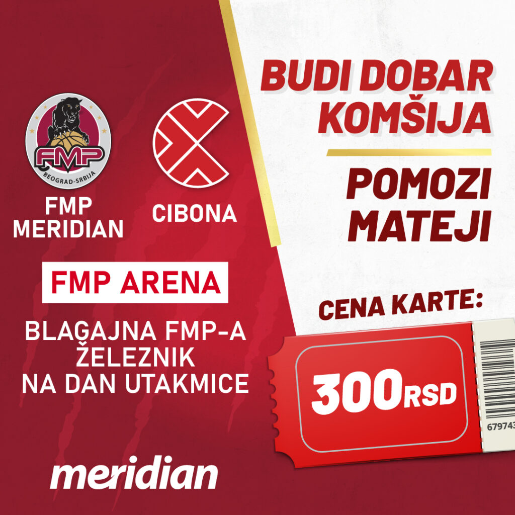 <strong>ZAŠTO JE VAŽNO DA UŽIVO GLEDATE FMP - CIBONA? "Panteri" i Meridian u novoj misiji - budi i ti dobar komšija!</strong> 1 Prodaja karata