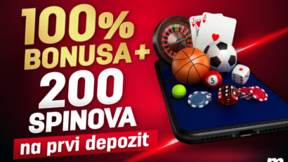 NEVIĐEN POKLON NA PRVI DEPOZIT: 100% SPORT BONUSA I 200 SPINOVA!!!