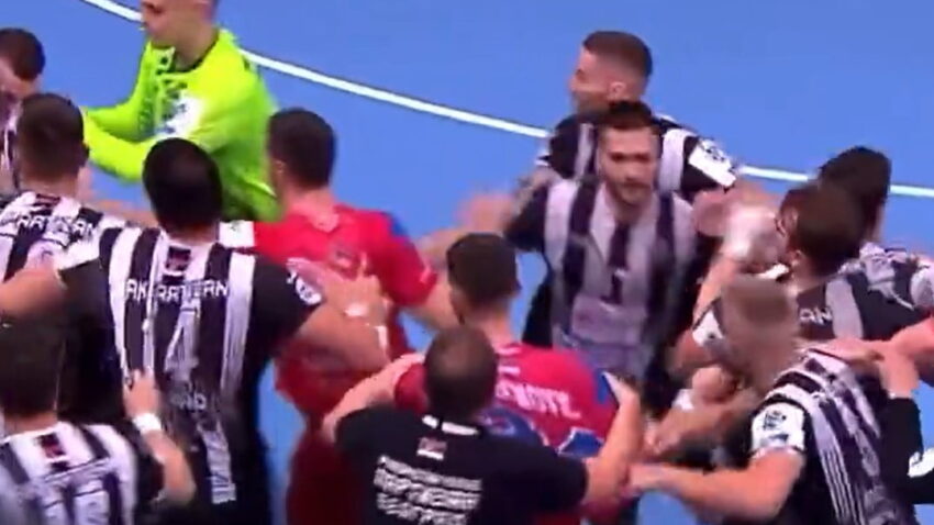 Skandal u Novom Sadu: Opšta tuča igrača Vojvodine i Partizana (VIDEO)