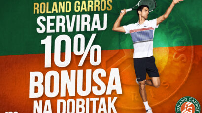 Sjajna ponuda u Meridianu – kladi se na Rolan Garos i osvoji nove bonuse!