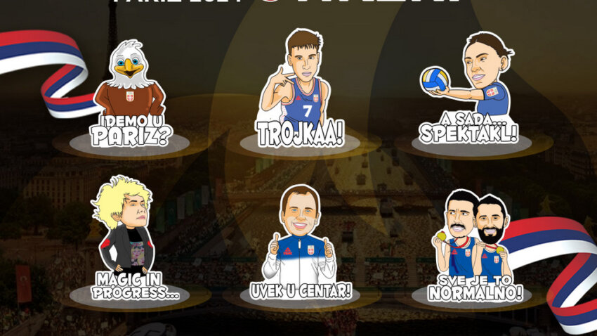 Na stikerima za Igre u Parizu Bogdan, Tijana, Marina, Damir...