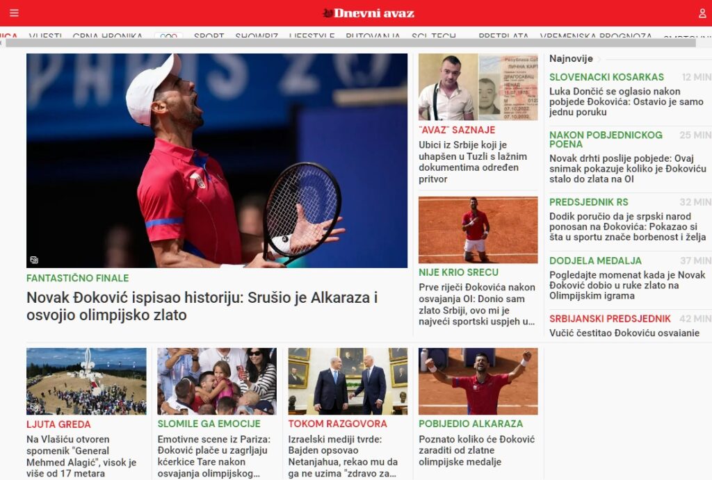Balkanski mediji o uspehu Novaka: Makedonci nemaju dilemu, Hrvatima zanimljivo psovanje, Slovencima suze u fokusu (FOTO) 7 Screenshot 6 1