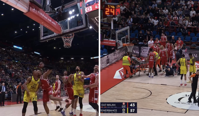 Fredi Gilespi dobio težak udarac, bivši igrač Zvezde iznet na nosilima sa terena (VIDEO)