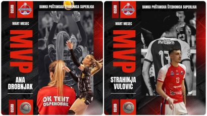Superliga izabrala najbolje u martu, nagrađeni tandem Drobnjak – Vulović