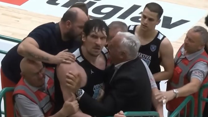 Navijači isprovocirali Bobija Marjanovića, Dončić sprečio incident (VIDEO)