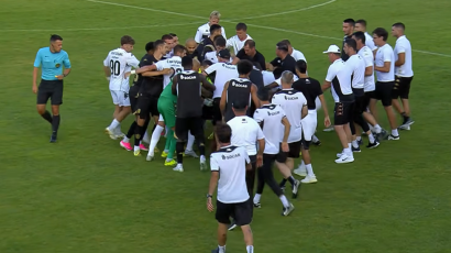 Partizan slavio protiv Nefčija, ali će se pamtiti samo tuča (VIDEO)